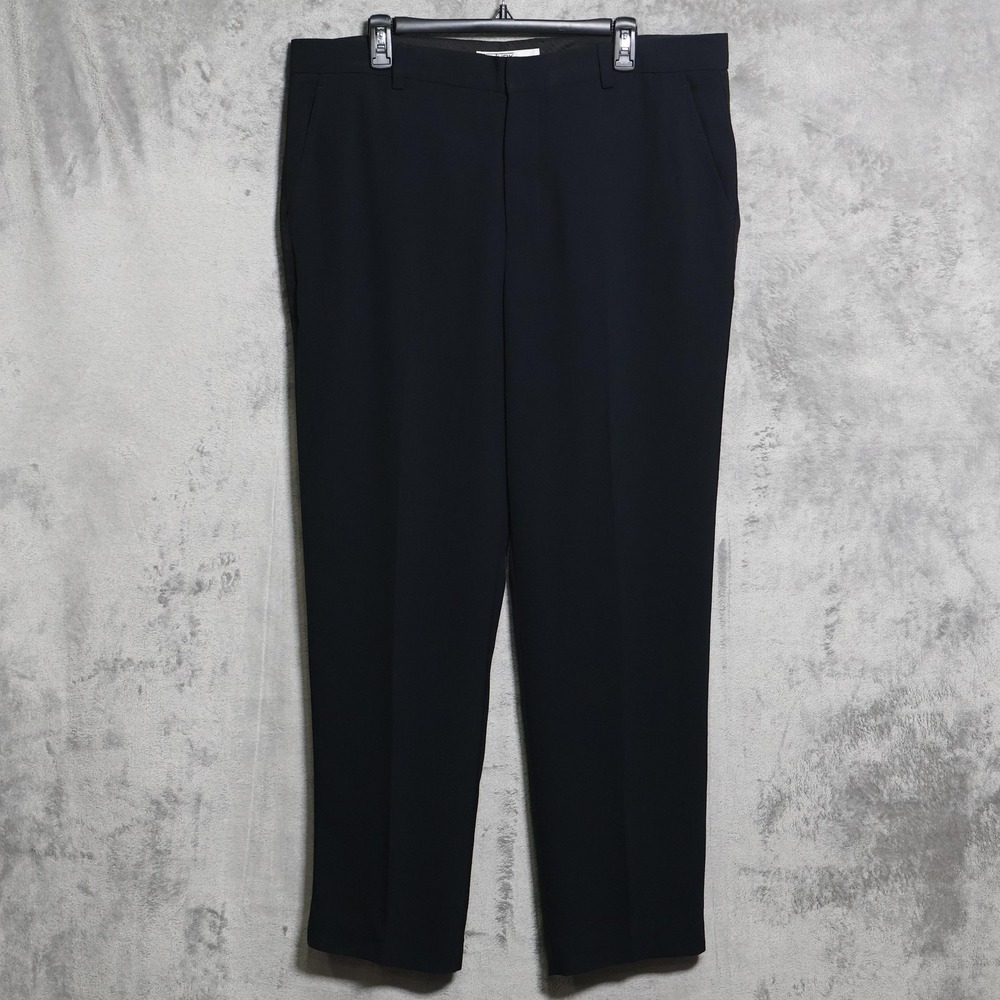 Mr Turk Pants Men 39x31 Black Pleated Slim Straight Formal Trousers Preppy